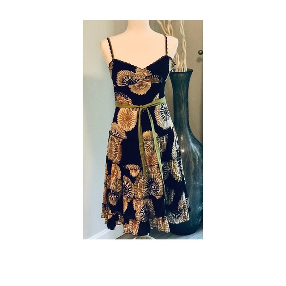 bcbg mini floral striped sundress